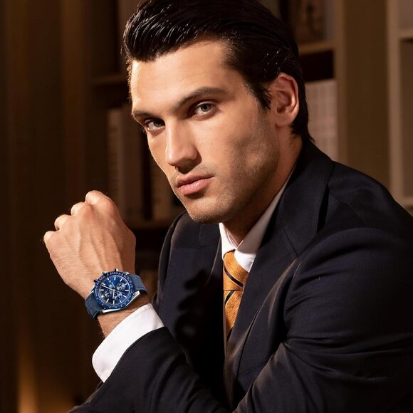 Watches for Men Analog Quartz Chronograph 30M Waterproof Sport Casual Fashion - Picture 2 of 8